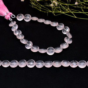 Cuentas facetadas de cuarzo rosa AAA+ de 10 mm, cuentas sueltas de cuarzo rosa natural, piedras semipreciosas para joyería. - Product Image 4