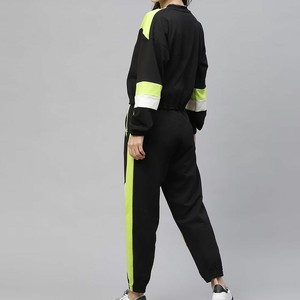 women's slim fit hooded tracksuit set two piece cotton fleece eco friendly jogging training wear breathable sportswear OEM ODM - Product Image 2