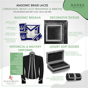 Professional Design High Quality Silver Thread Mylar Bullion Wire <b>Braid</b> Lace Traditional Ceremonial Uniform <b>Accessories</b> - Product Image 5