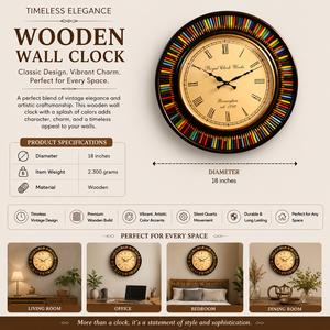 Handcrafted Wooden Pencil Wall <b>Clock</b> Creative Assorted Color Pencil <b>Clock</b> Decorative Wall <b>Clock</b> Home Decor <b>Art</b> <b>Clock</b> - Product Image 5