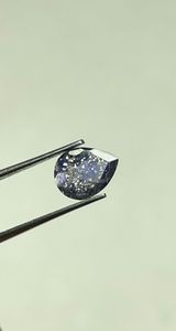 Iolite naturelle brillante et chatoyante, taille poire, effet pierre de soleil. - Product Image 3
