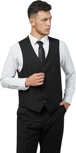 Ensemble 3 pièces pour homme en laine peignée, coupe ajustée, anti-plis, pour tenue de cérémonie, d'affaires ou de mariage - Product Image 5