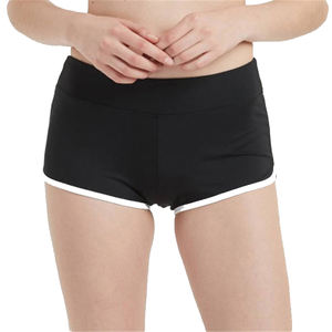 Shorts de yoga taille haute pour femme, motif uni, en Spandex/Nylon, avec poche inférieure, taille élastique, amincissant, pour le fitness - Product Image 2