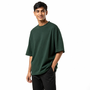 Blank Plain <b>No</b> <b>Logo</b> Garment Dyed Boxy Fit T Shirt Premium Cotton Jersey Drop Shoulder Design Wholesale OEM Private Label Wear - Product Image 1