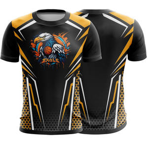 T-shirts pour hommes de haute qualité, col rond, manches courtes, séchage rapide, imprimés par sublimation, coupe décontractée, tricotés en polyester/coton - Product Image 5