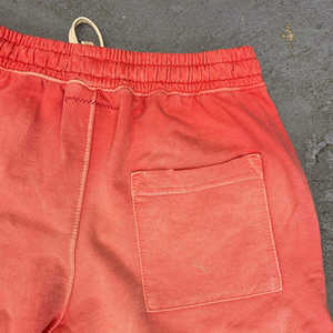 Custom Heavyweight Acid Wash <b>Shorts</b> Vintage Faded Cotton <b>Fleece</b> Sweat <b>Shorts</b> <b>Men</b> Loose Raw Hem Drawstring Casual <b>Shorts</b> - Product Image 3