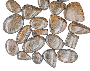 Cabochon en bronzite naturelle, pierre précieuse en vrac pour la création de bijoux, lot en gros - Product Image 1