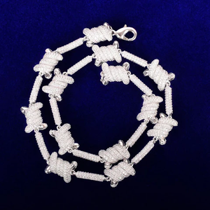 Cadena Cubana de Lujo con Moissanita VVS1 Estilo Hip Hop de 18MM, Chapada en Oro y Oro Rosa, para Él, Regalo de Boda - Product Image 1