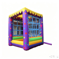 Tente gonflable pour enfants, combo kiosque et parcours de jeux, piste de course, château gonflable extérieur décoré, petite machine distributrice, carnaval