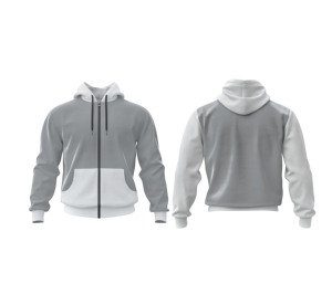 Sudadera con Capucha de Punto Suave de Mezcla de Algodón con Cierre de Cremallera para Unisex, Diseño Sólido Informal para Invierno, Servicio OEM Disponible - Product Image 4