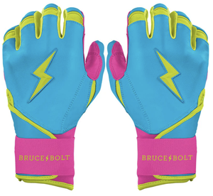 Guantes de Bateo de Cuero Personalizados con Puño Largo, Color Azul Caribeño, Cierre de Gancho y Bucle Premium - AREONE INDUSTRIES para Béisbol y Sóftbol - Product Image 1