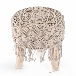 Puf Otomano Redondo Hecho a Mano, Moderno, de Lujo, para Interiores, para Sala de Estar, Mueble para el Hogar, Reposapiés para Dormitorio - Product Image 1