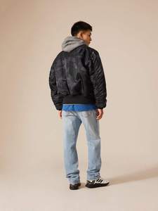 Chaqueta Bomber para Hombre, Estilo Casual, Cierre de Cremallera, Resistente al Viento, Relleno de Algodón, Acolchado Frontal de Poliéster Grueso, para Invierno - Product Image 3