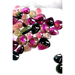 35 Pièces de Tourmaline Naturelle Bio Colorée, Cabochons Ovales Poire de 9mm à 15mm, Lot de 128 Carats, Iroc Sales, Haute Qualité, Turmaline Cabochon, 116 $ US - Product Image 2