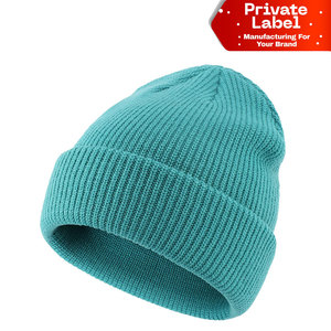 Factory Direct Classic Ribbed <b>Beanie</b> High Elasticity Skull Knit <b>Hat</b> OEM Custom Logo Fisherman Style Ribbed Classic <b>Beanie</b> Short - Product Image 1