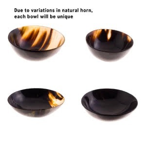 ILAHI's Handcrafted Eco Friendly <b>Disposable</b> Dishwasher Safe Lightweight American Style Buffalo Horn Serving Bowl Salad Dining - Product Image 4