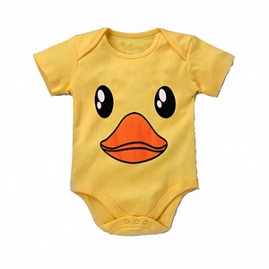 รอมเปอร์ผ้าฝ้ายออร์แกนิกสำหรับเด็กทารกเสื้อผ้าบูติกแบบนิ่มลายใหม่กางเกงกระดุมสแนปย้อมสีธรรมชาติ - Product Image 1