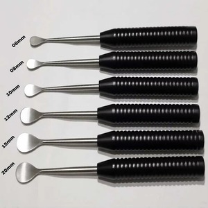 Juego de elevadores Cobb Premium para columna vertebral, 6 piezas, mango negro, acero inoxidable, instrumentos quirúrgicos ortopédicos, grado médico, reutilizables, CE ISO - Product Image 1