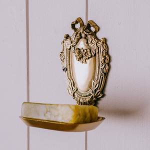 Designer Brass <b>Soap</b> Utility Rack Bathroom Wall Mounted Decorative <b>Holder</b> for Premium Hospitality Interiors - Product Image 1