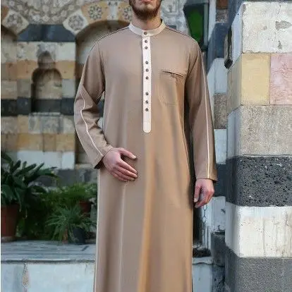 Ramazan 2024 arap thobe elbise erkekler için özel marka etiket/daffah fas thawb