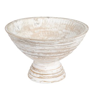ชามไม้สนสีขาวสไตล์นอร์ดิกขายส่ง |   ชามผลไม้ไม้ทำมือ - Product Image 1