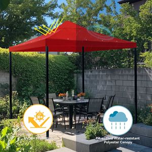 Gazebo e Pergola 1T Red Tent Top 10x10ft - Product Image 6