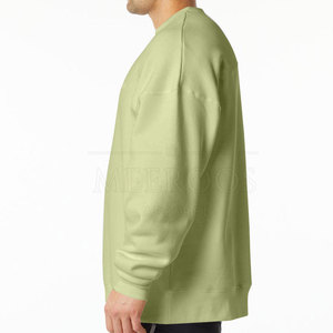 Sweat-shirt à capuche en molleton de coton, col rond, streetwear, pour l'hiver, homme, coupe ample, épaules tombantes, logo personnalisé - Product Image 3