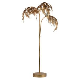 Golden Palm Tree Table Lamp Brass Metal Decorative Light E14 Bulb Contemporary Design for Living Room - Product Image 6