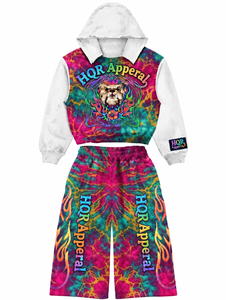 HQR Apparel Acid Wash <b>Tie</b> <b>Dye</b> Winter Eco-Friendly Unisex Tracksuit <b>Set</b> Hoodie Pants Full Sleeve Front Logo Streetwear Sportswear - Product Image 1