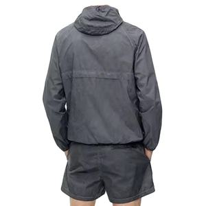 Nouveau personnalisé léger imperméable polyester/coton hiver coupe-vent ensemble court fermeture à glissière jogging course ensembles hommes décontracté - Product Image 3