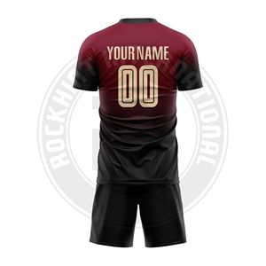 Kit d'uniformes de football personnalisables pour hommes, femmes et jeunes, maillot et short respirants pour sports d'équipe - Product Image 5