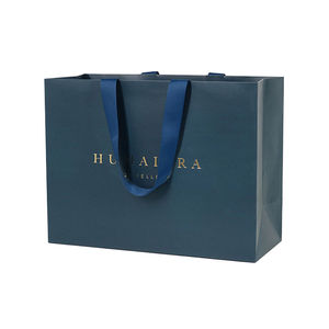 Sac shopping en papier de luxe personnalisé avec poignée en ruban et fenêtre, pour emballage cadeau, boutique, mode et promotion de marque - Product Image 4
