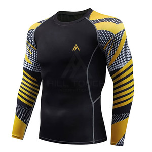 เสื้อรัดกล้ามเนื้อ MMA ขายดี คุณภาพสูง ผลิตจากผ้าสแปนเด็กซ์และโพลีเอสเตอร์ - Product Image 1