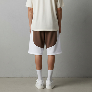 Shorts cargo élastiques taille haute pour hommes, style streetwear, grande taille, avec logo imprimé DTF personnalisé, écologiques, collection 2026 - Product Image 3