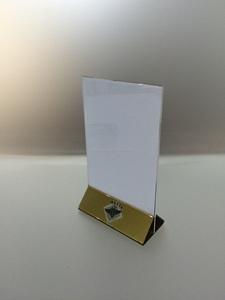 Best Eco-friendly Morden Acrylic Menu Holder Stand Size 4x6 Inches with Logo Printing for Restaurants or Bars - Product Image 6