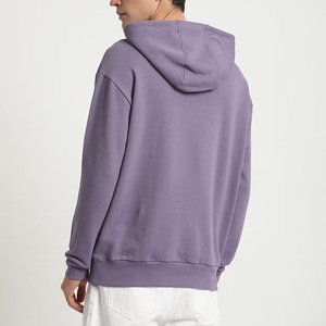 เสื้อฮู้ดผู้ชายสีม่วงรุ่นใหม่ล่าสุด ทรงโอเวอร์ไซส์ ผ้าฝ้ายเฟรนช์เทอร์รี่ สวมใส่สบาย พิมพ์ลายโลโก้ด้านหน้า เหมาะสำหรับใส่ในช่วงฤดูใบไม้ร่วง - Product Image 2