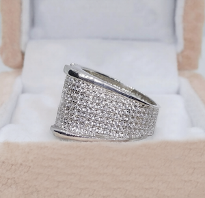 Men's Engagement & Wedding <b>Ring</b> 925 Sterling <b>Silver</b> Hip Hop Style Cluster <b>Ring</b> Rhodium Plated Party Gift Unique <b>Statement</b> Design - Product Image 5