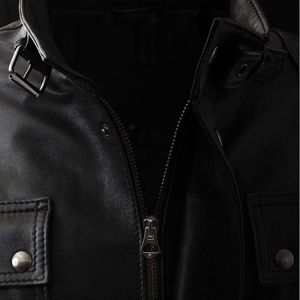 Chaqueta de Motocicleta de Cuero Unisex de Manga Larga, Negra, Resistente al Viento, Anti UV, Transpirable, de Secado Rápido, con Impresión Personalizada, para Todas las Actividades de Carreras - Product Image 5