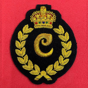 Parches bordados a mano con hilo de oro, 3D, colores personalizados, con alfabeto y escudo, para blazer, camisas polo, chaquetas, tela de lona - Product Image 3