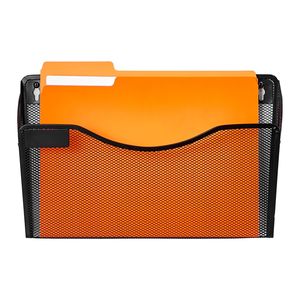 Portadocumenti da Parete in Metallo a Sei Scomparti, Rastrelliera a Rete con 1 Tasca per Archiviazione di Riviste, Posta, Documenti e Organizzazione Chiavi - Product Image 6