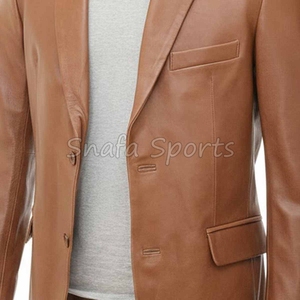 เสื้อโค้ทหนังผู้ชาย สไตล์สตรีทแฟชั่น อุ่นสบายสำหรับฤดูหนาว พรีเมียม ทันสมัย ดีไซน์เนอร์ เสื้อโค้ทหนังสำหรับผู้ชาย - Product Image 3