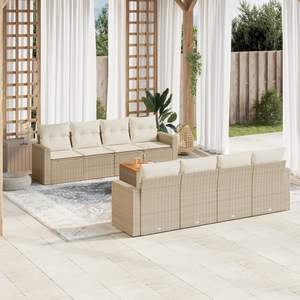 Ensemble de canapés de jardin beige crème - Product Image 1