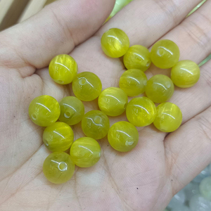 DS Factory <b>Direct</b> Sell New Pearlescent 10mm Round <b>Beads</b> Imitation Cat's Eye Resin <b>Beads</b> DIY Jewelry Accessories - Product Image 1