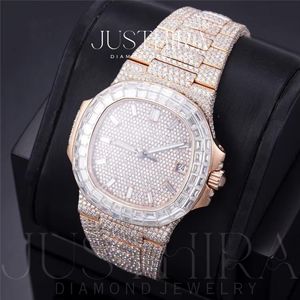 Premium Quality Moissanite Diamond <b>Watch</b> Fully <b>Iced</b> <b>Out</b> Design Fashion Luxury Wristwatch with Precision Available At Best Price - Product Image 4