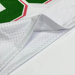 <b>V</b>-<b>Neck</b> Sublimated Soccer Jersey 08 Green Red <b>White</b> Mesh Breathable Adult Unisex Short Sleeve Team Sportswear - Product Image 3