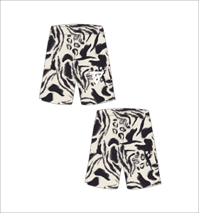 Men's <b>Animal</b> Print Board Shorts Elastic Waist Quick Dry Casual Woven Fabric Sublimation Printed <b>Pattern</b> Front Logo - Product Image 1