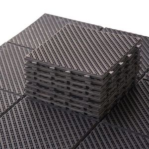 All-Weather Patio Composite Decking <b>Tiles</b> 12"x12" <b>Interlocking</b> Square Outdoor Flooring Four Slat Plastic Patio <b>Tiles</b> for All - Product Image 2