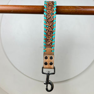 New Luxury Handmade Pet Training Lead Comfortable Hand Tooled Genuine Leather Leads for Small Large Dog Fashionable Traffic Lead - Product Image 3