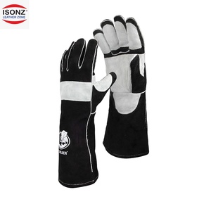 Guantes de Soldadura de Cuero ISONZ, Protección Completa para el Pulgar, Resistentes al Calor, a Salpicaduras de Metal Fundido, Tipo A, Forrados de Algodón - Product Image 5