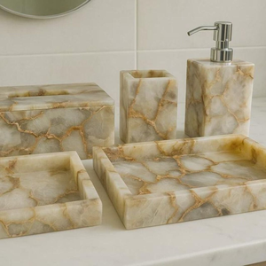 Juego de Accesorios de Baño de Resina de Última Generación, Diseño Personalizado, Fabricado en India - Product Image 1